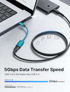 JSAUX USB C to USB 3.0 Adapter, Type C Male to USB Female OTG Cable Compatible - Image 2