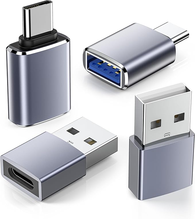 LERTOSN 4 Pack USB to USB C Adapter, USB 3.0 & USB C to USB A Adapter, OTG by LERTOSEN