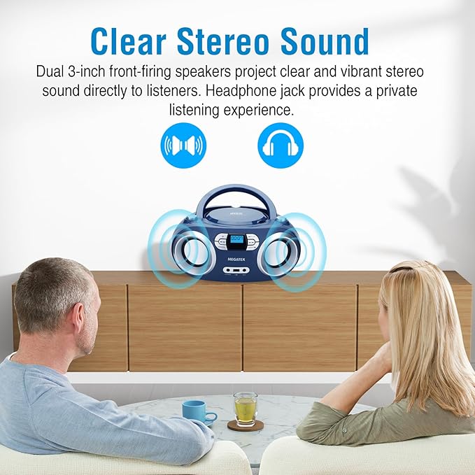 MEGATEK Portable CD Player Boombox - Image 3