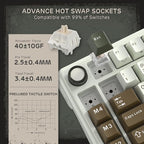 RK ROYAL KLUDGE L75 Gasket Mount Mechanical Keyboard w/Knob/Macro Keys & - Image 8