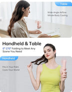 JISULIFE Handheld Fan with 4500 mAh Powerbank Max 37 Hours Runtime, Pocket - Image 4