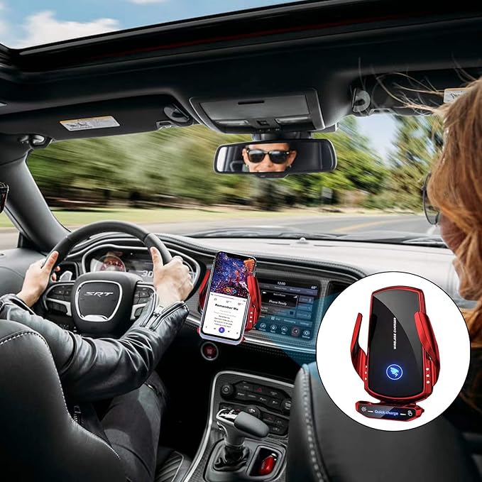 Wireless Car Charger Mount Automotive Electric Induction 15W Fast Charging Auto - Image 2