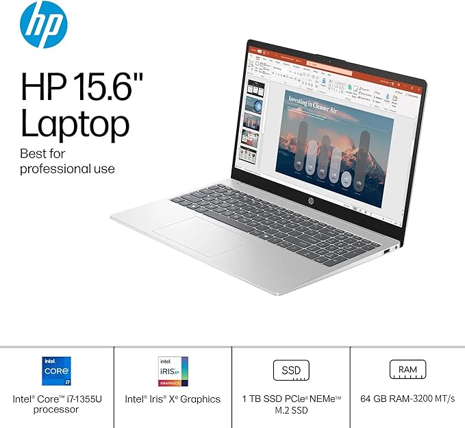 HP 15.6 Touchscreen Laptop Computer - Image 2