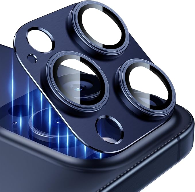 Esanik 2 Pack for iPhone 15 Pro/iPhone 15 Pro Max Camera Lens Protector by Esanik