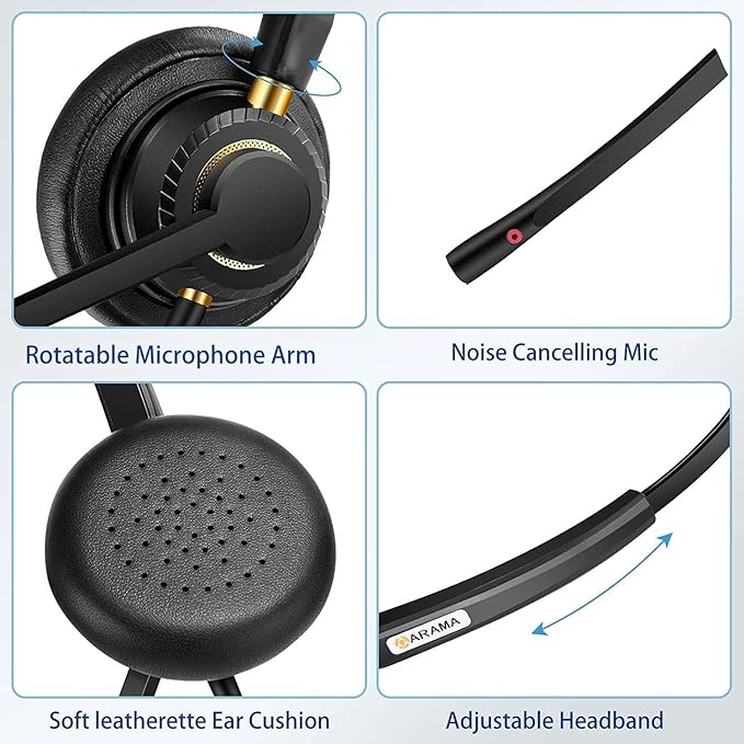 Arama USB Headset with Microphone - Image 4