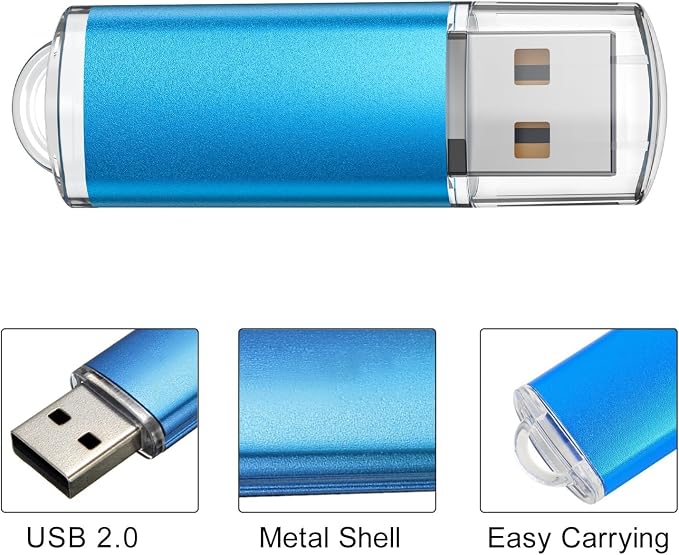TOPESEL USB Flash Drive 5 Pack 64GB USB 2.0 Flash Drive Memory Stick USB Drive - Image 2