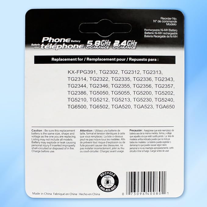 4PACK Cordless Phone HHR-P104 3.6V 830mAh Battery NI-MH AAA Rechargeable Battery - Image 4