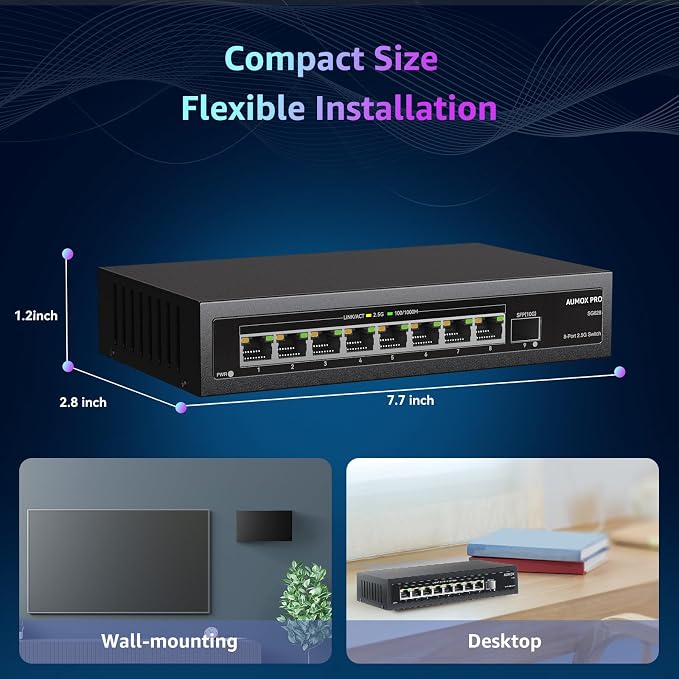9 Port 2.5Gb Unmanaged Ethernet Switch - Image 6