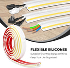10ft Large White Floor Cord Cover, Self-2" x 0.6", Cable Cavity:0.8" x 0.4" - Image 4