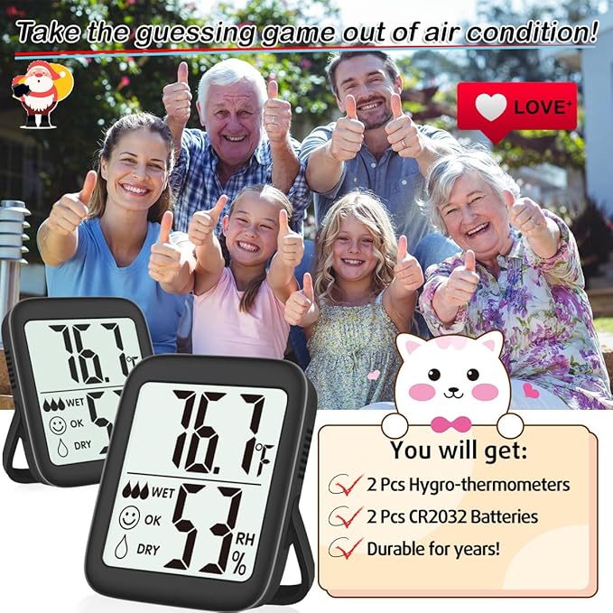 Antonki 2 Pack Room Thermometer - Image 7