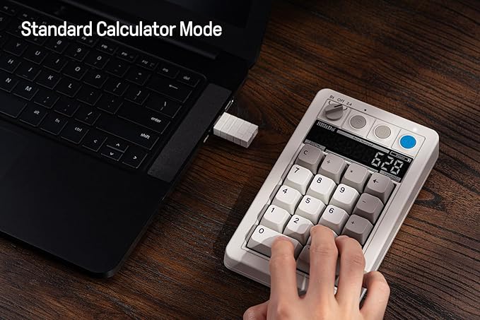 8Bitdo 18 Key Retro Mechanical Numpad, Supports PC & Standard Calculator Mode - Image 4