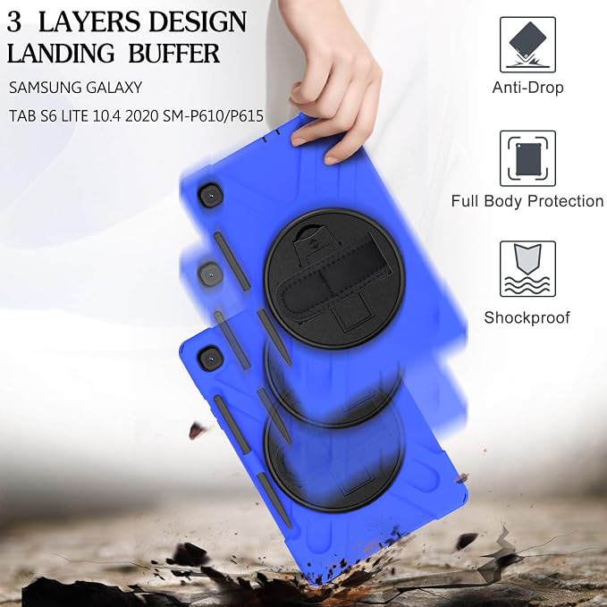 BRAECN for Samsung Galaxy Tab S6 Lite 10.4 Case 2024, Rugged Protective Case - Image 6