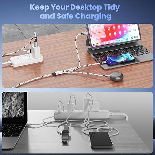Travel Essentials 3 in 2 Multi Charging Cable, USB A/C Charging Cords - Image 6
