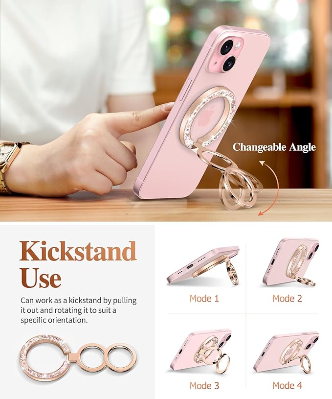 GVIEWIN Magnetic Phone Ring Holder, Compatible - Image 4