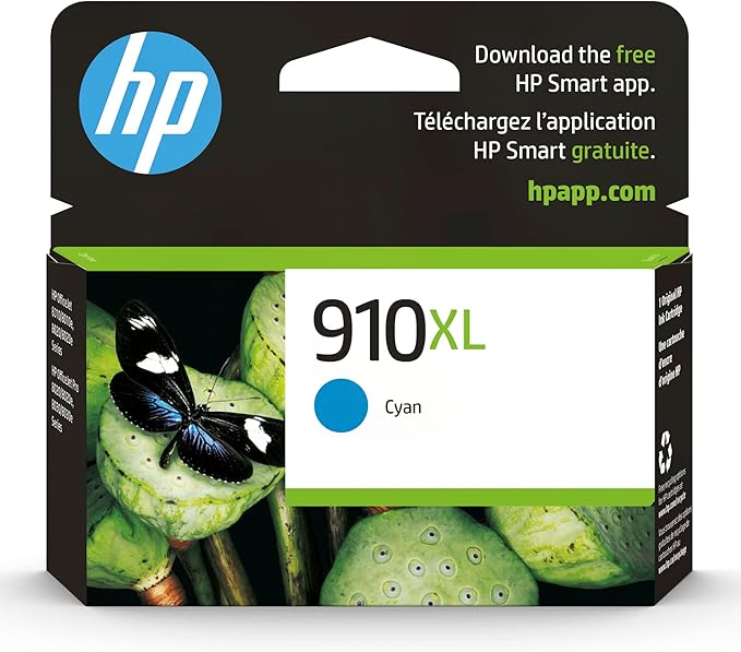 HP 910XL Cyan High-yield Ink Cartridge | Works by HP