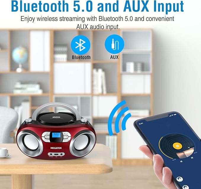 MEGATEK Portable CD Player Boombox - Image 4