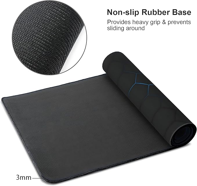 Hexagon Honeycomb Large Mouse Pad, Gaming Keyboard Desk Pad, Extended Mouse Mat - Image 4