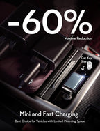 LISEN Car Charger USB C Fast Charging Retractable, 【75% Less, Ultra Mini】 57W - Image 2
