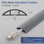 ZhiYo 10ft Cord Covers for Wires on Floor, Cord Hider Floor Hide Extension Cords - Image 2