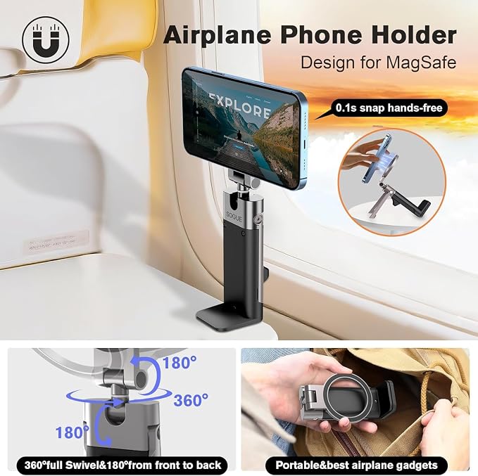 Metal Airplane Travel Essentials Phone Holder Mount - Image 2