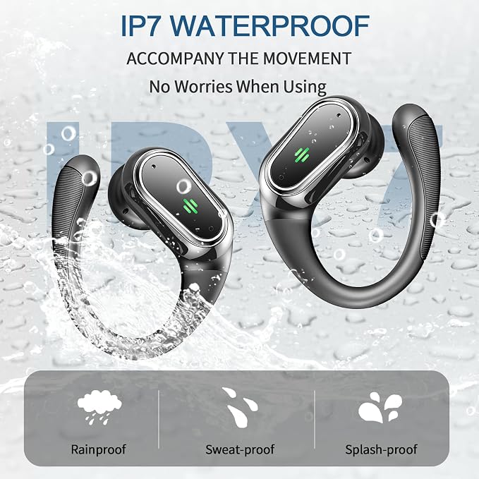 Wireless Earbuds, 2025 Bluetooth 5.4 Headphones Sport, 50Hrs HiFi Stereo Deep - Image 6