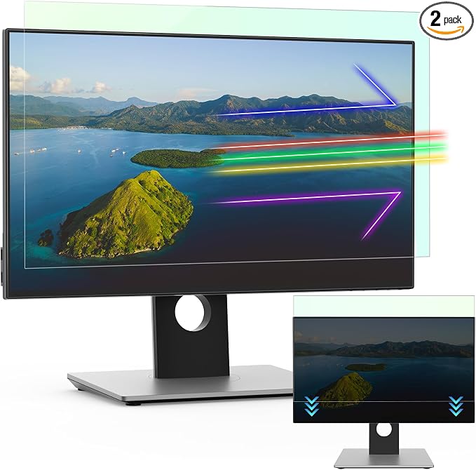 24 Inch Anti Blue Light Anti Glare Computer Screen Protector by Protescreen