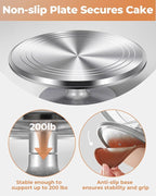 Kootek Aluminium Alloy Revolving Cake Stand 12 Inch Rotating Cake Turntable - Image 5