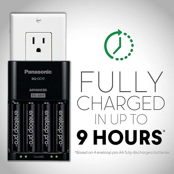 Panasonic Individual Cell Battery Charger | 4 AA Batteries | Ni-MH Rechargeable - Image 4
