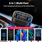6 in 1 Multi Port USB C Car Charger Adapter PD 30W 6 Ports Super Fast Charging - Image 4