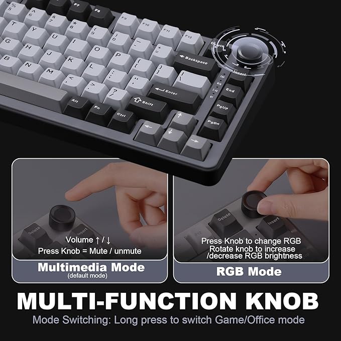 YUNZII B75 PRO Wireless Mechanical Keyboard, 75% Layout - Image 8