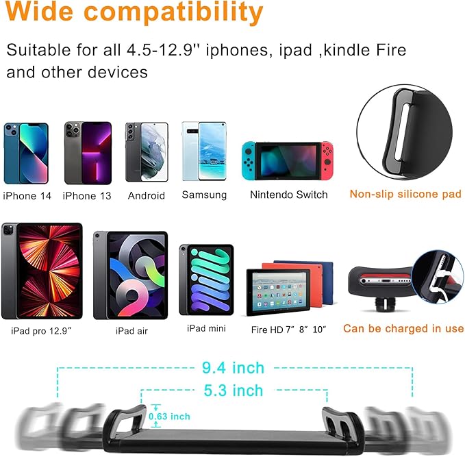 Tablet Stand Phone Holder for Bed, iPad Holder for Desk, Compatible - Image 5