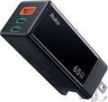 Ruko PD65W USB C Charger, 3-Port GaN Fast Charger Block, Compact Foldable Wall by Ruko