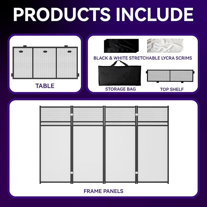 Portable DJ Booth Table, Foldable DJ Table Stand - Image 6