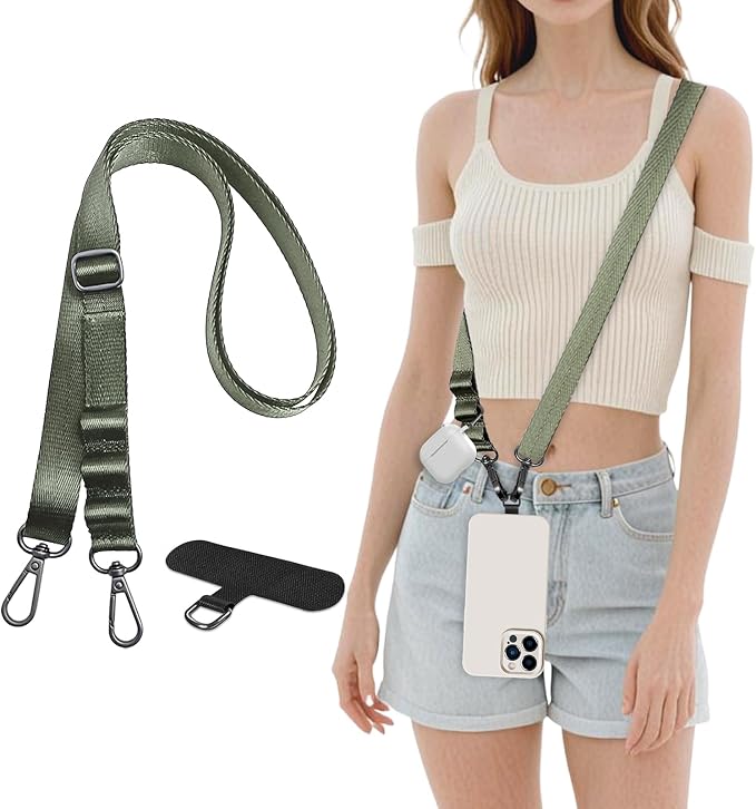 Universal Adjustable Nylon Phone Lanyard - 20MM Multi-Color Options by Unknown