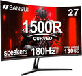 SANSUI 27 Inch Curved Gaming Monitor 180Hz 1ms by SANSUI