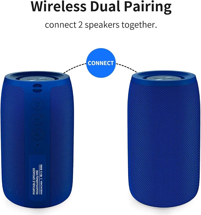 Bluetooth Speaker, MusiBaby Wireless, Waterproof, Portable Speaker, Dual Pairing - Image 5
