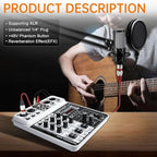 Professional 4-Channel DJ Audio Mixer, Podcasting, Live Streaming & Home - Image 6