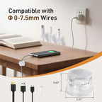 AGPTEK 8 Pack Magnetic Cable Clips, Upgraded 360° Rotatable Cord Holder Clips - Image 4