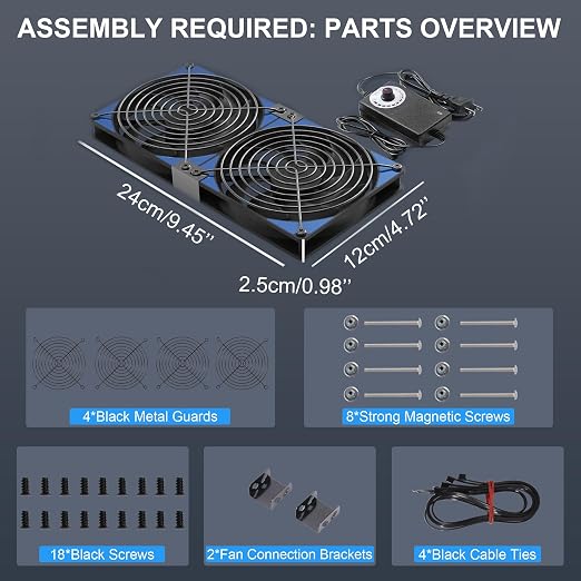 240mm Adjustable Computer PC Vent Fan 3-12V Speed Controller - Image 5