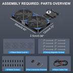 240mm Adjustable Computer PC Vent Fan 3-12V Speed Controller - Image 5