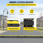 VEVOR Cable Protector Ramp, 4 Packs 2 Channels Rubber Modular Speed Bumps Rated - Image 5