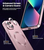 Magnetic for iPhone 13 Case Slim Soft Silicone Bumper Shockproof Metallic - Image 4