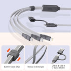 PZOZ 100W USB C & USB A Charging Cable, 3 in 1 Multi Fast Charging at The Same - Image 3