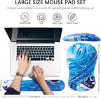 Mouse Pad Wrist Support, Laokiiy 2 in1 Keyboard Wrist Rest+ Ergonomic Mouse Pad - Image 5