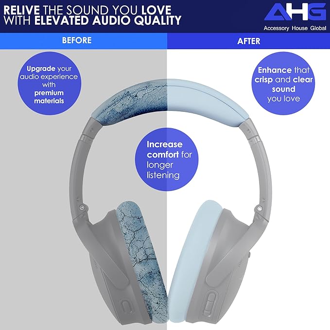 Replacement QC Ear Pad/Headband Pad Cushion. Compatible - Image 4