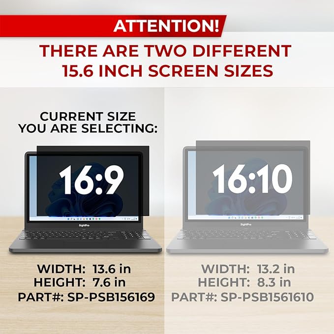 15.6 Inch 16:9 Laptop Privacy Screen Filter - Image 3