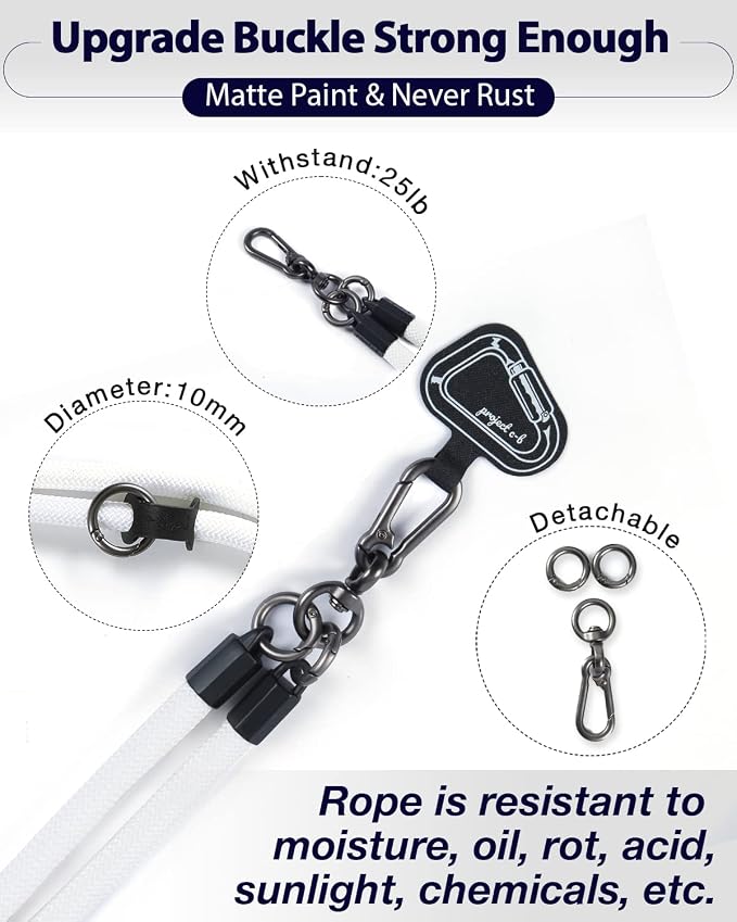 project-cb Cell Phone Lanyard ×1, Tether Tab ×2, Universal Adjustable Phone - Image 3