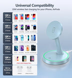 Magnetic Wireless Charger Stand 15W Fast Mag-Safe Charger - Image 7