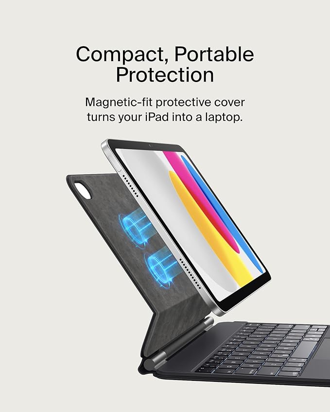 Belkin Pro Keyboard Case w/Magnetic Stand, Backlit Bluetooth Keyboard, Magnetic - Image 3