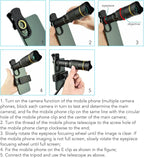 Portable 32X Phone Camera Lens HD Zoom Lens Clip On, Double Adjustment Eyepiece - Image 2